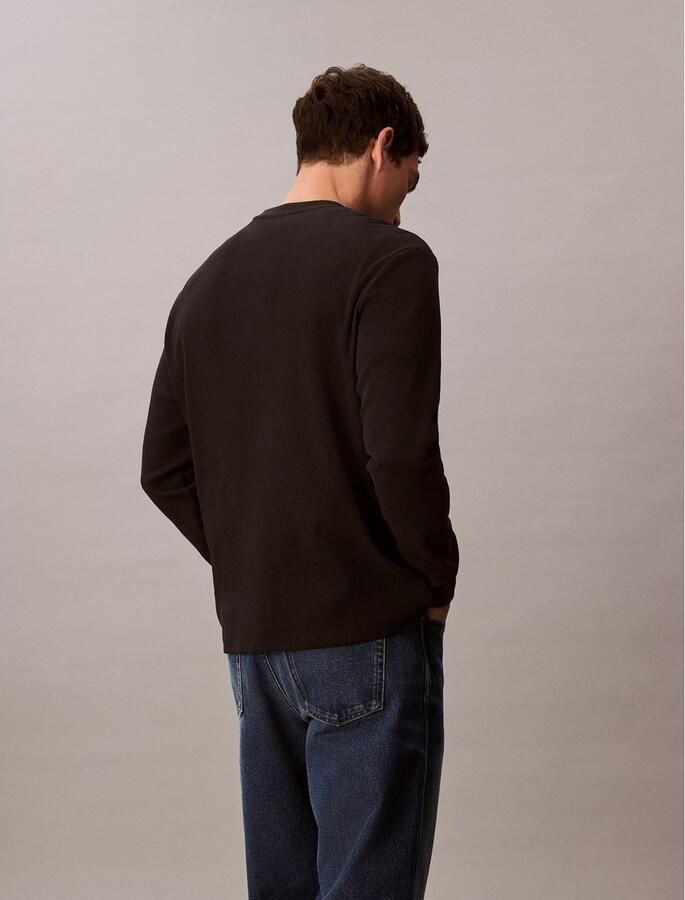 Calvin Klein Jeans T-Shirt Lange Mouw LS WAFFLE BADGE CREW LV040EM217 - Foto 10