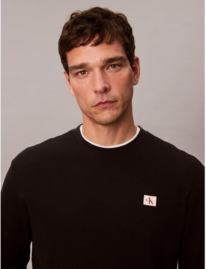 Calvin Klein Jeans T-Shirt Lange Mouw LS WAFFLE BADGE CREW LV040EM217 - Foto 7