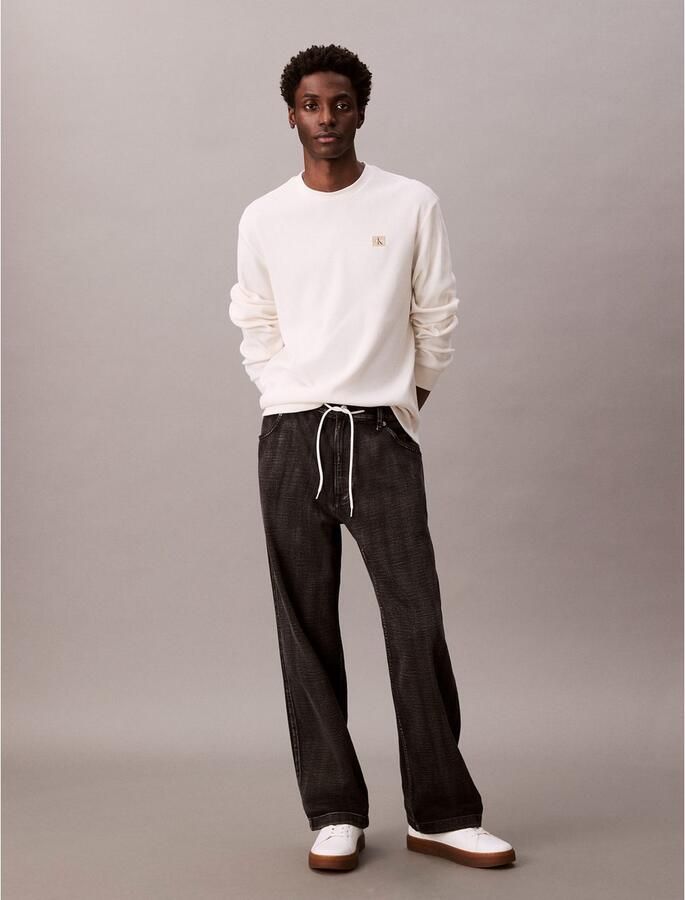 Calvin Klein Jeans T-Shirt Lange Mouw LS WAFFLE BADGE CREW LV040EM217 - Foto 11