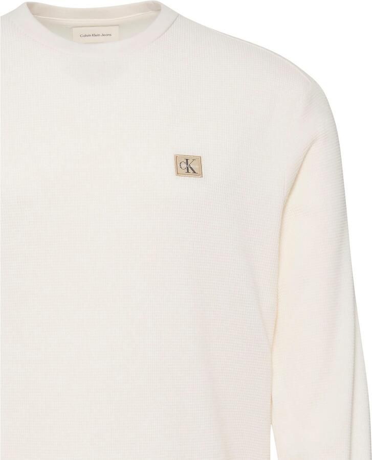 Calvin Klein Jeans T-Shirt Lange Mouw LS WAFFLE BADGE CREW LV040EM217 - Foto 5