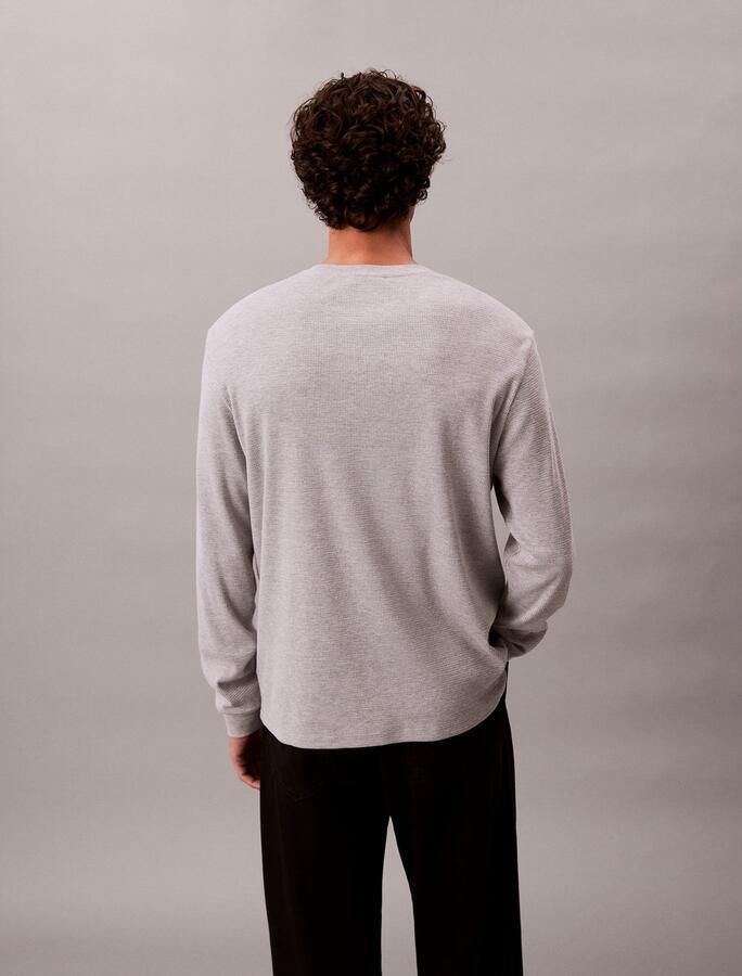 Calvin Klein Jeans Shirt met lange mouwen en structuurmotief - Foto 5