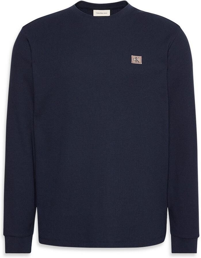 Calvin Klein Jeans Shirt met lange mouwen en structuurmotief