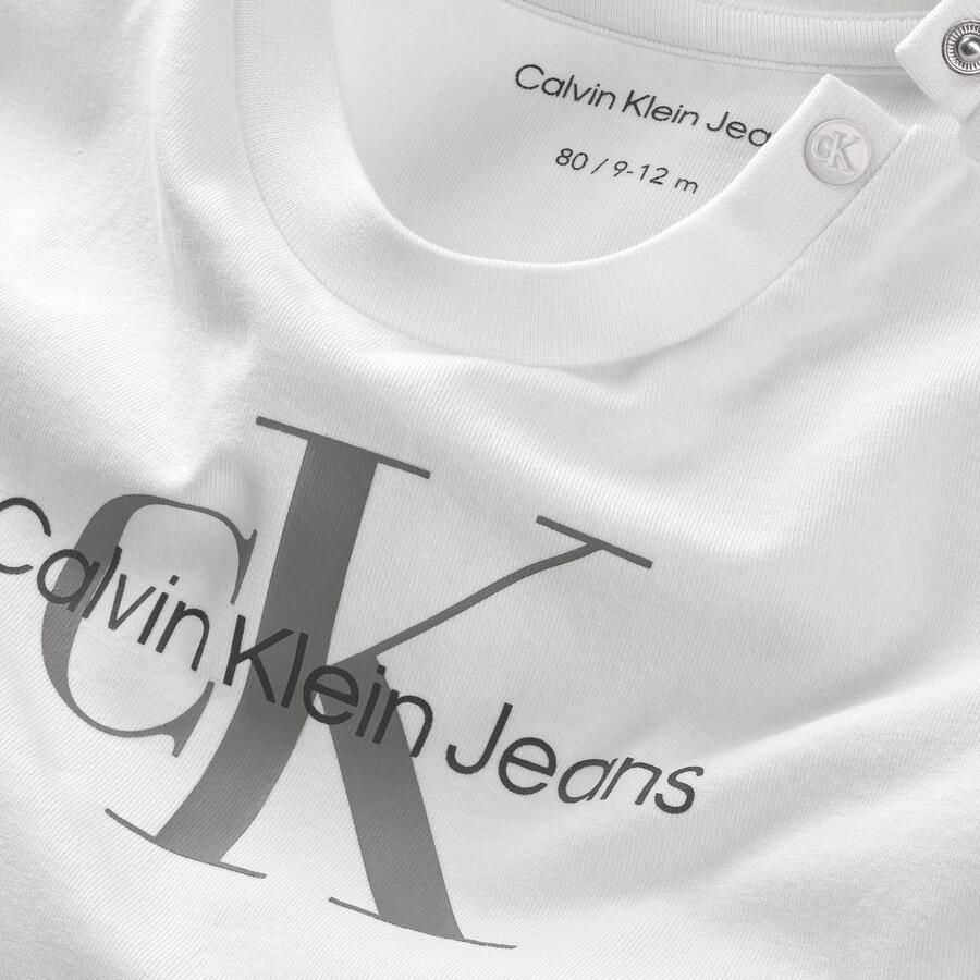 Calvin Klein Shirt met lange mouwen MONOGRAM LS T-SHIRT voor baby s tot 2 jaar met grote print