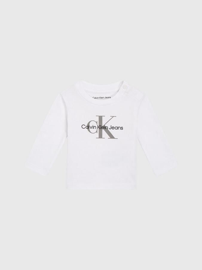 Calvin Klein Shirt met lange mouwen MONOGRAM LS T-SHIRT voor baby s tot 2 jaar met grote print - Foto 8