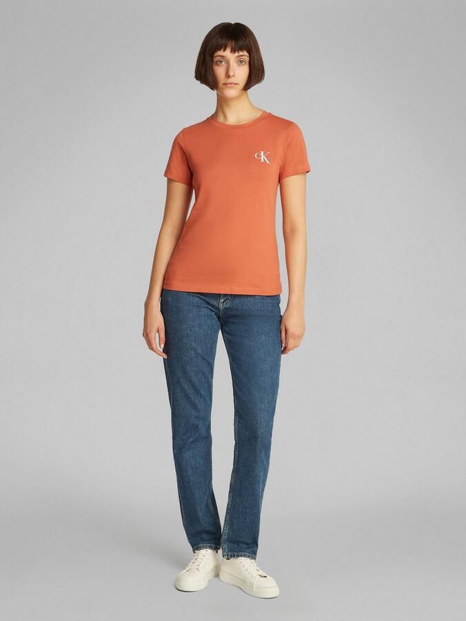 Calvin Klein Shirt met ronde hals 2-PACK MONOLOGO SLIM TEE met jeans logoprint op borsthoogte (2-delig Set van 2) - Foto 3
