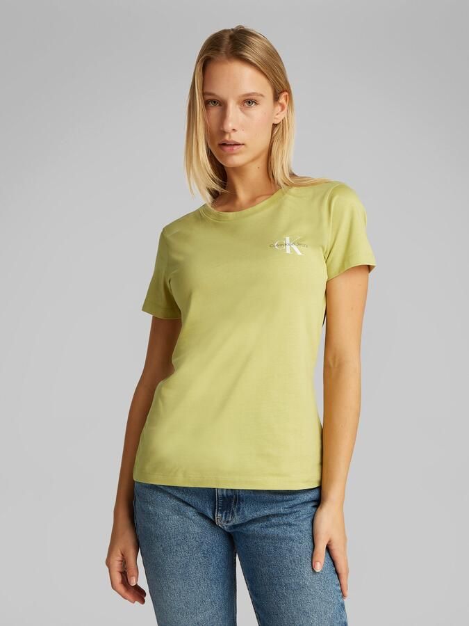 Calvin Klein Shirt met ronde hals 2-PACK MONOLOGO SLIM TEE met jeans logoprint op borsthoogte (2-delig Set van 2) - Foto 5