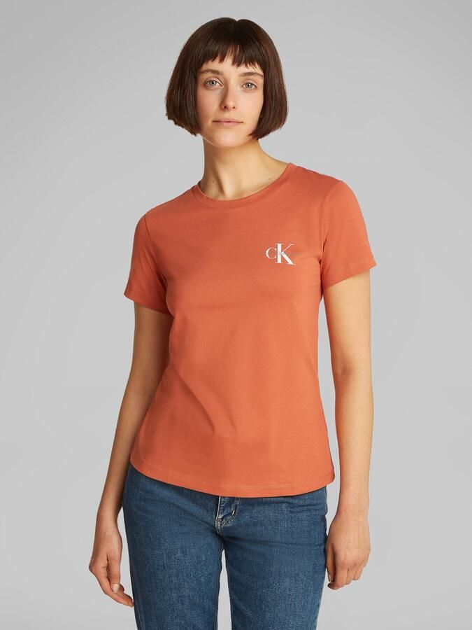 Calvin Klein Shirt met ronde hals 2-PACK MONOLOGO SLIM TEE met jeans logoprint op borsthoogte (2-delig Set van 2) - Foto 5