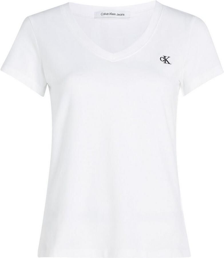 Calvin Klein Shirt met V-hals CK EMBROIDERY STRETCH V-NECK met klein -logoborduursel op borsthoogte (1-delig) - Foto 2