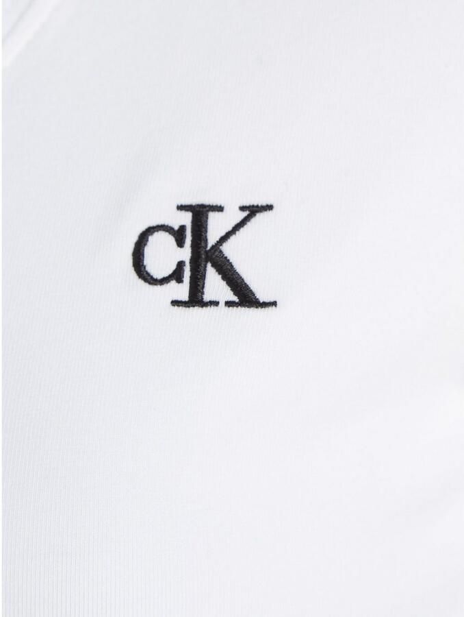 Calvin Klein Shirt met V-hals CK EMBROIDERY STRETCH V-NECK met klein -logoborduursel op borsthoogte (1-delig) - Foto 4