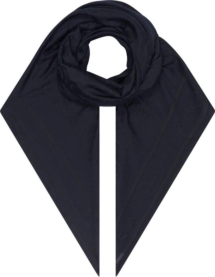 Calvin Klein Sjaal BURNOUT MONOGRAM SCARF CK-patroon vierkante vorm - Foto 4