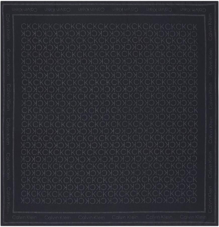 Calvin Klein Sjaal BURNOUT MONOGRAM SCARF CK-patroon vierkante vorm