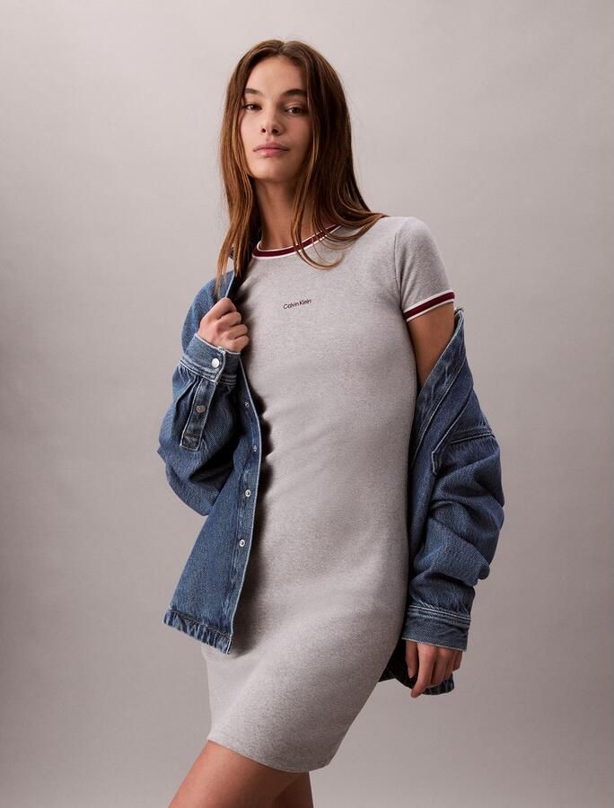 Calvin Klein Skaterjurk SS COLOR BLOCK COTTON RIB BABY T - Foto 3