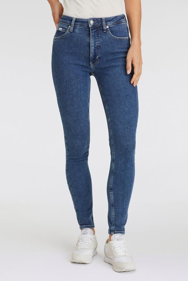 Calvin Klein Skinny fit jeans High rise skinny met ck monogram logoborduursel & badge - Foto 4