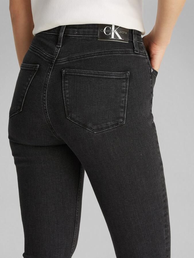 Calvin Klein Skinny fit jeans High rise skinny in zwarte wassing - Foto 7
