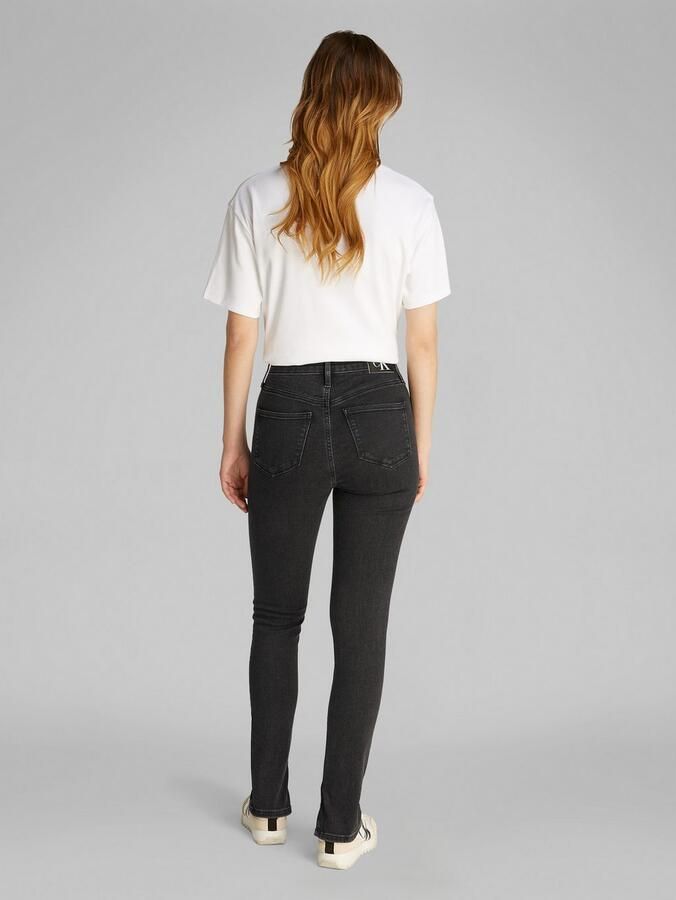 Calvin Klein Skinny fit jeans High rise skinny in zwarte wassing - Foto 3