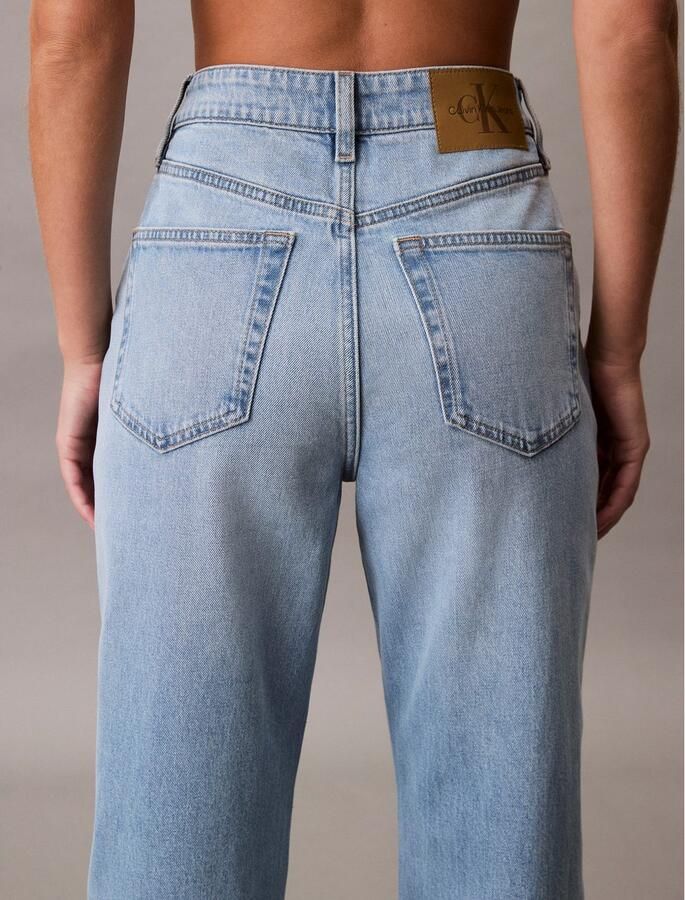 CALVIN KLEIN JEANS high waist straight leg jeans light blue denim - Foto 9