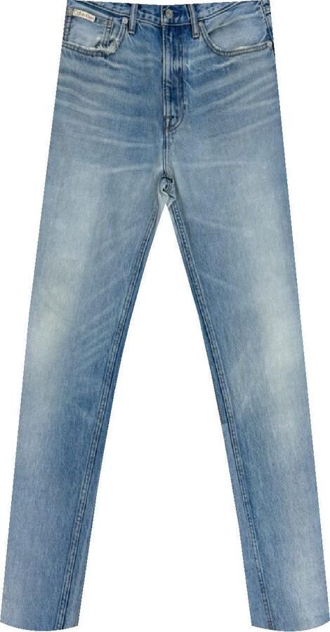 CALVIN KLEIN JEANS high waist straight leg jeans light blue denim - Foto 10