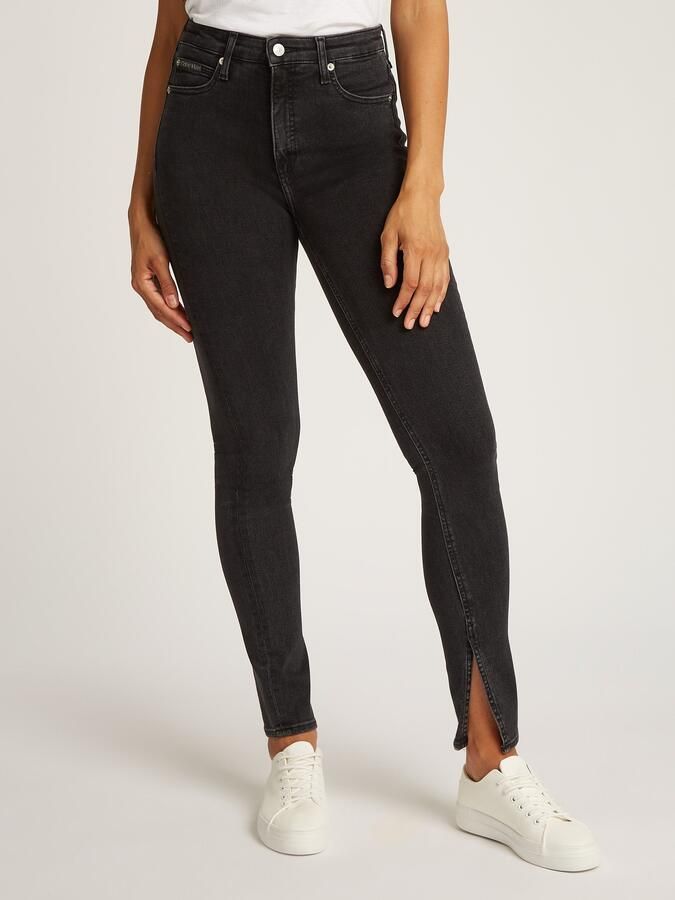 Calvin Klein Skinny fit jeans High rise super-skinny met stone-wash look met muntzakje - Foto 3
