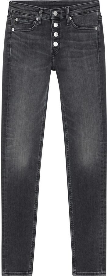 Calvin Klein Skinny fit jeans Mid rise skinny met open knoopsluiting - Foto 4