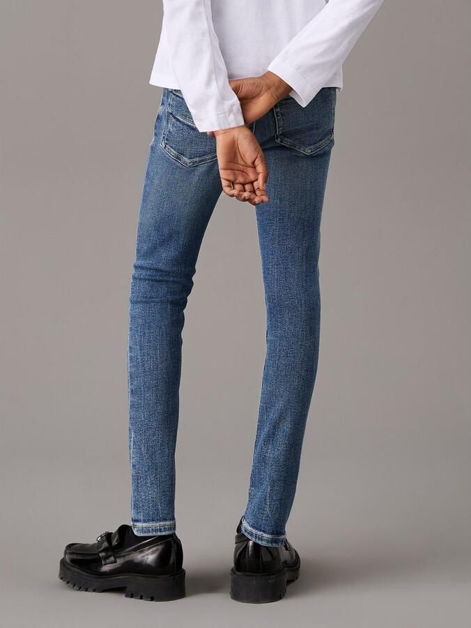 Calvin Klein Skinny fit jeans Mr Skinny Mid Blue Pws Denim voor kinderen tot 16 jaar en in 5-pocket stijl - Foto 2