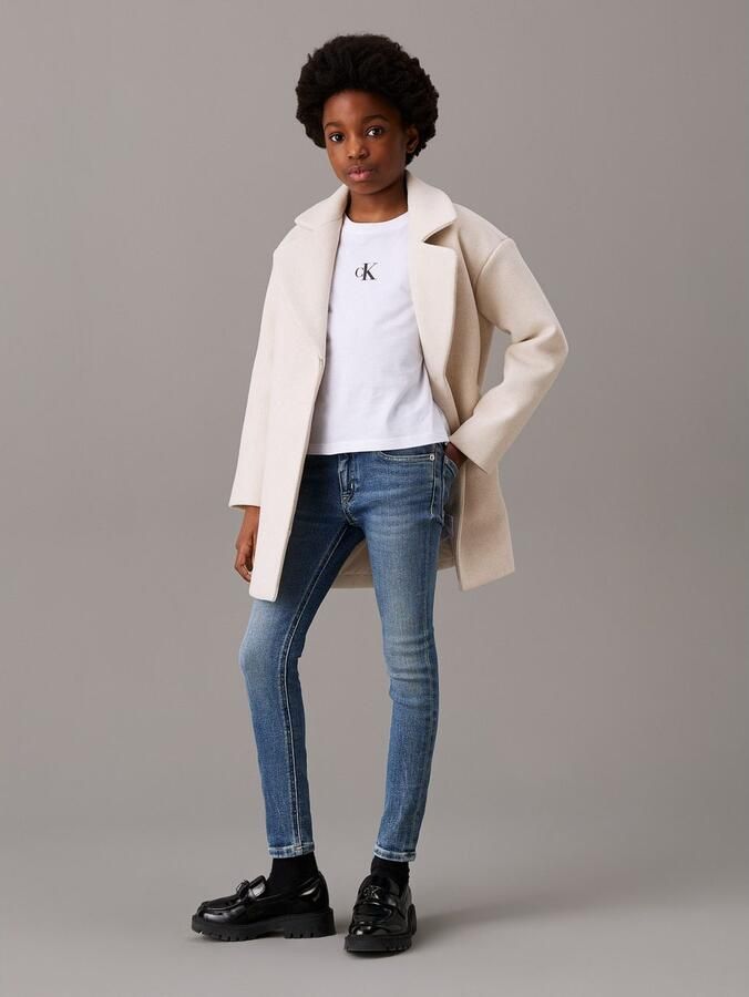 Calvin Klein Skinny fit jeans Mr Skinny Mid Blue Pws Denim voor kinderen tot 16 jaar en in 5-pocket stijl - Foto 3