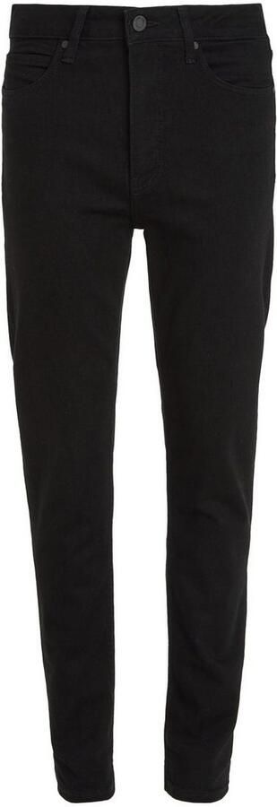 Calvin Klein Slim fit jeans MR SLIM SOFT BLACK met leren merklabel aan de achterkant van de tailleband - Foto 6