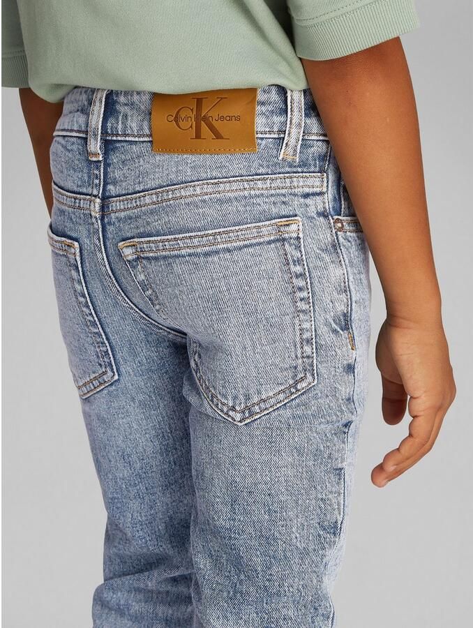 Calvin Klein Slim fit jeans REEF BLUE SLIM in stone-wasbeurt