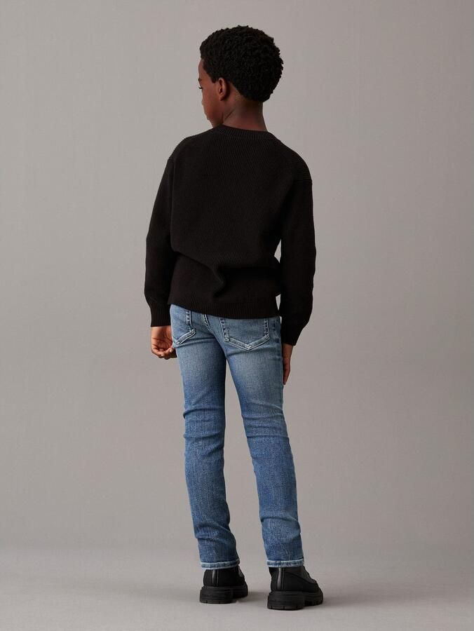 Calvin Klein Slim fit jeans SLIM NEW MID BLUE PWS voor kinderen tot 16 jaar in coole wassing - Foto 8