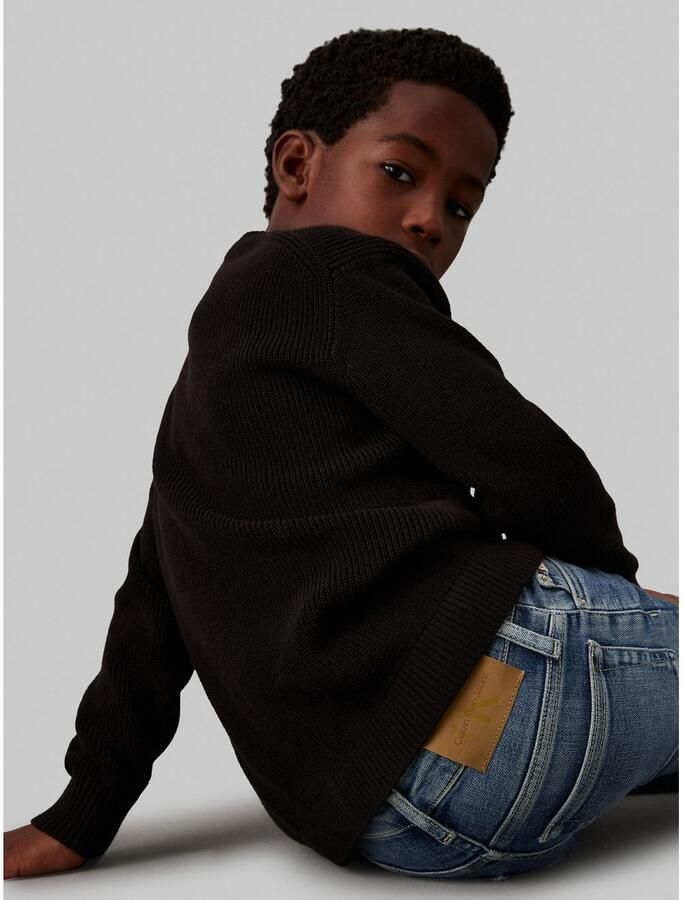 Calvin Klein Slim fit jeans SLIM NEW MID BLUE PWS voor kinderen tot 16 jaar in coole wassing - Foto 5