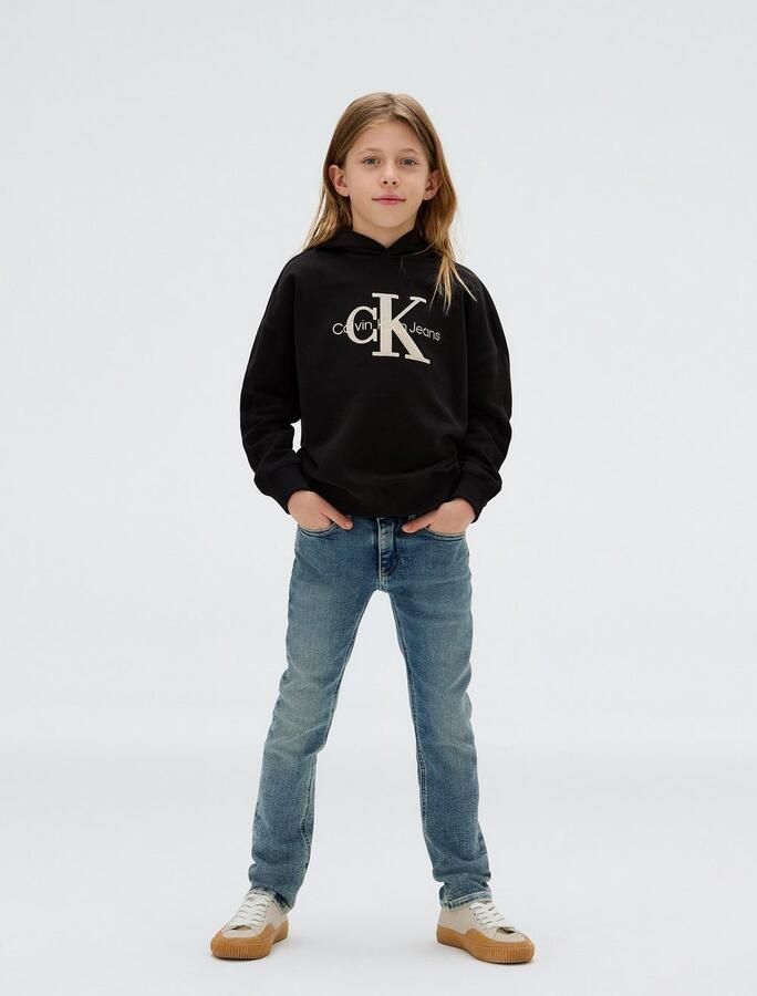 Calvin Klein Slim fit jeans SLIM NEW MID BLUE PWS voor kinderen tot 16 jaar in coole wassing - Foto 2