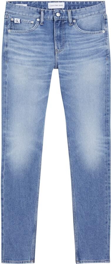 Calvin Klein Jeans Blauwe Plain Zip Button Jeans Mannen Blue Heren