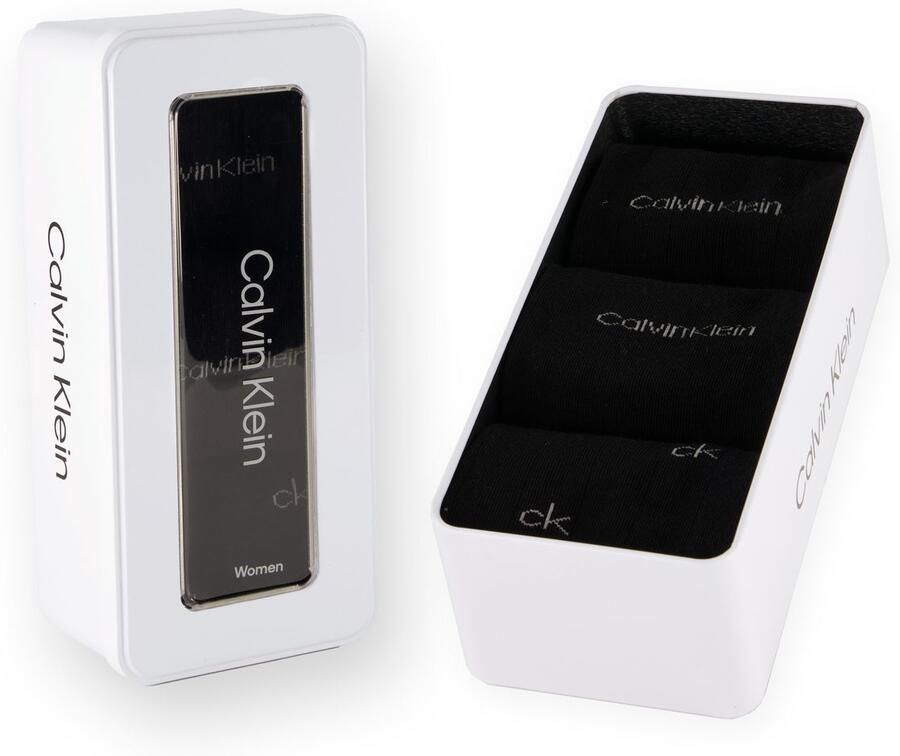 Calvin Klein Sokken CK WO SOCK 3P GIFTBOX GRID AOP (Set van 3) - Foto 2