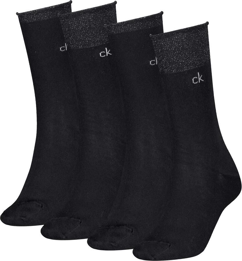 Calvin Klein Sokken CK WO SOCK 4P HOLIDAY PACK LUREX Glitterdraden logoborduurwerk kleine rolrand (4 paar Set van 4) - Foto 2