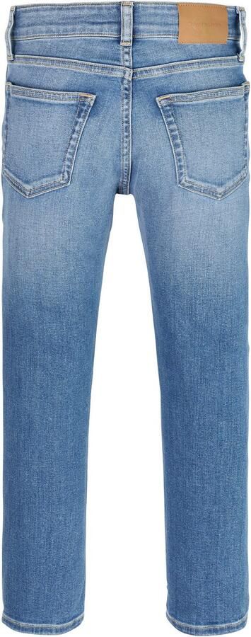 Calvin Klein Straight jeans ESS. WASHED BLUE DAD voor kinderen tot 16 jaar met leren patch - Foto 3