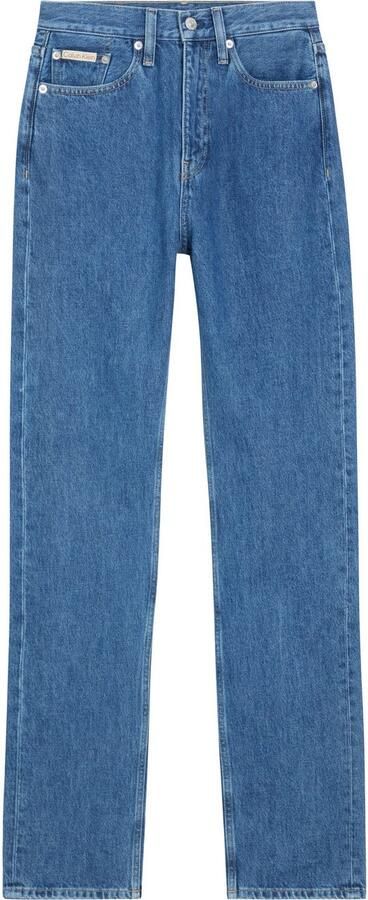 Calvin Klein Straight jeans HIGH RISE STRAIGHT in middenblauwe wassing - Foto 4
