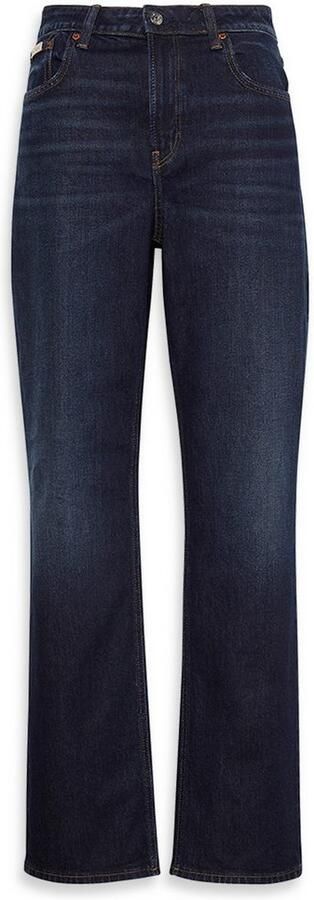 Calvin Klein Jeans High rise straight fit jeans met labeldetail - Foto 6