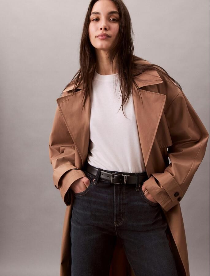 Calvin Klein Jeans High rise straight fit jeans met labeldetail - Foto 5