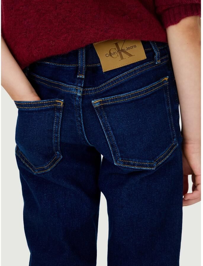 Calvin Klein Straight jeans MR STRAIGHT voor kinderen tot 16 jaar met logo patch op de band