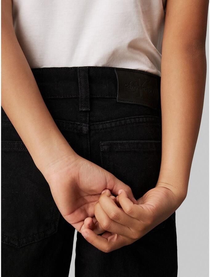 Calvin Klein Straight jeans Skater Clean Black Rgd voor kinderen tot 16 jaar en in 5-pocket stijl