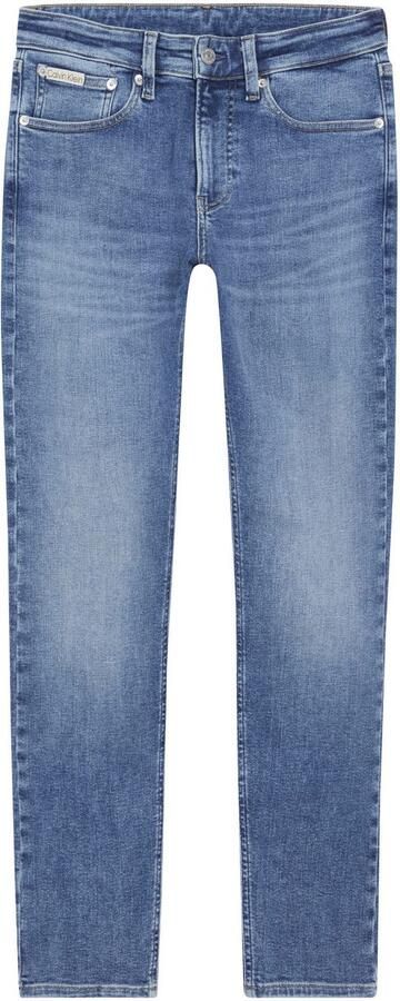 Calvin Klein Jeans Blauwe Rits Knoop Plain Heren Jeans Blue Heren - Foto 8