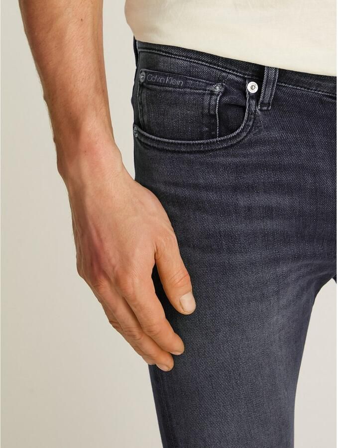 Calvin Klein Stretch jeans Skinny Muntzakje logo borduursel