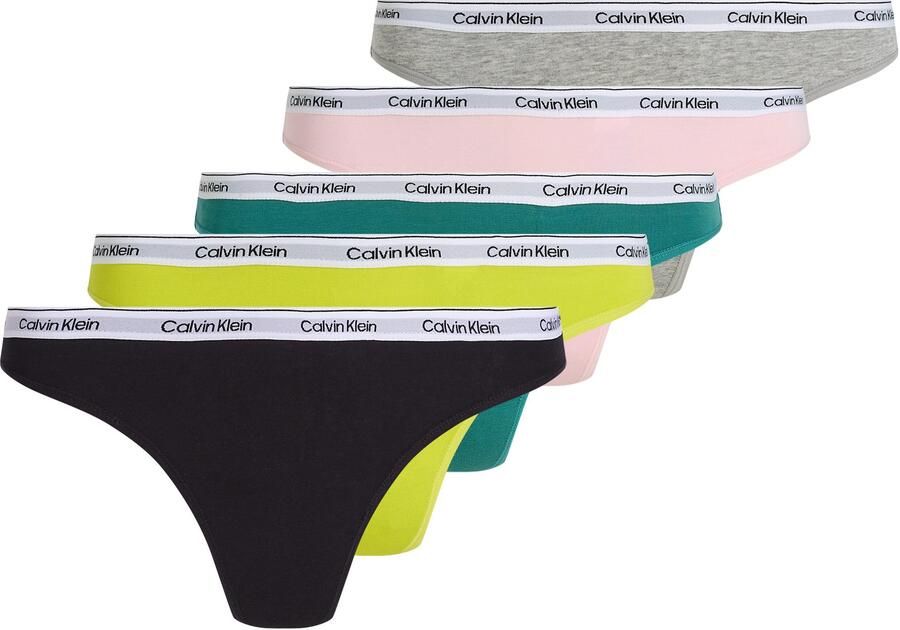 Calvin Klein String 5 PACK THONG (LOW-RISE) (5 stuks Set van 5) - Foto 5