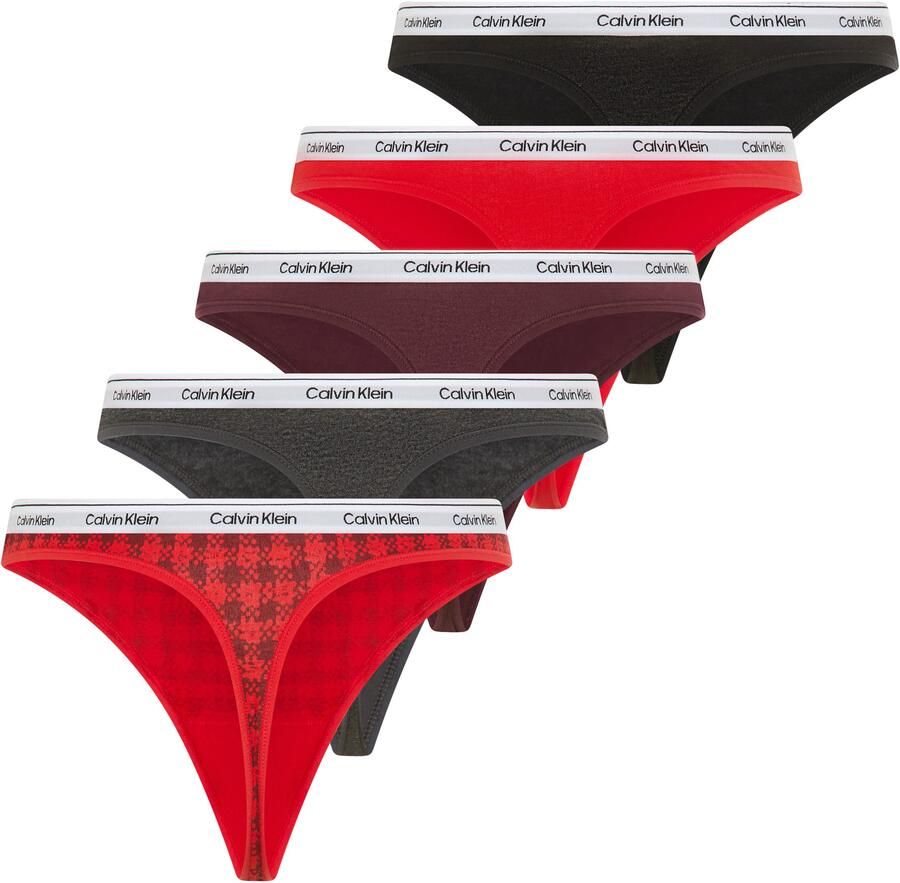 Calvin Klein String 5 PACK THONG (LOW-RISE) (5 stuks Set van 5)