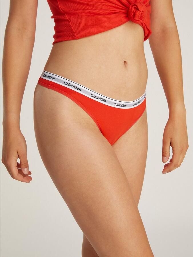 Calvin Klein Underwear String met elastische band met label in een set van 5 stuks
