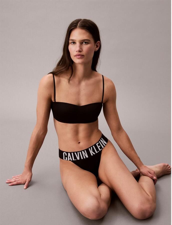 Calvin Klein String HIGH LEG THONG hoge beenopening brede band met logo-opschrift