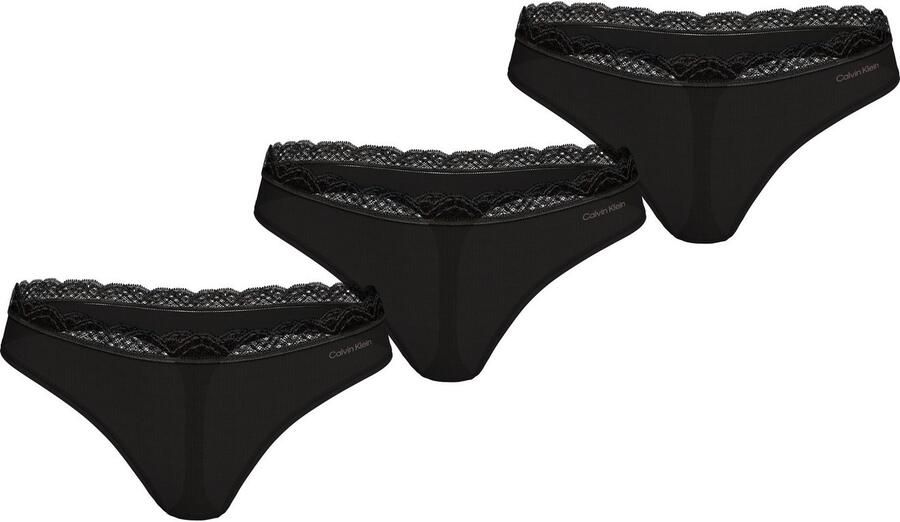 Calvin Klein String THONG 3PK met kant op de band (3 stuks) - Foto 6