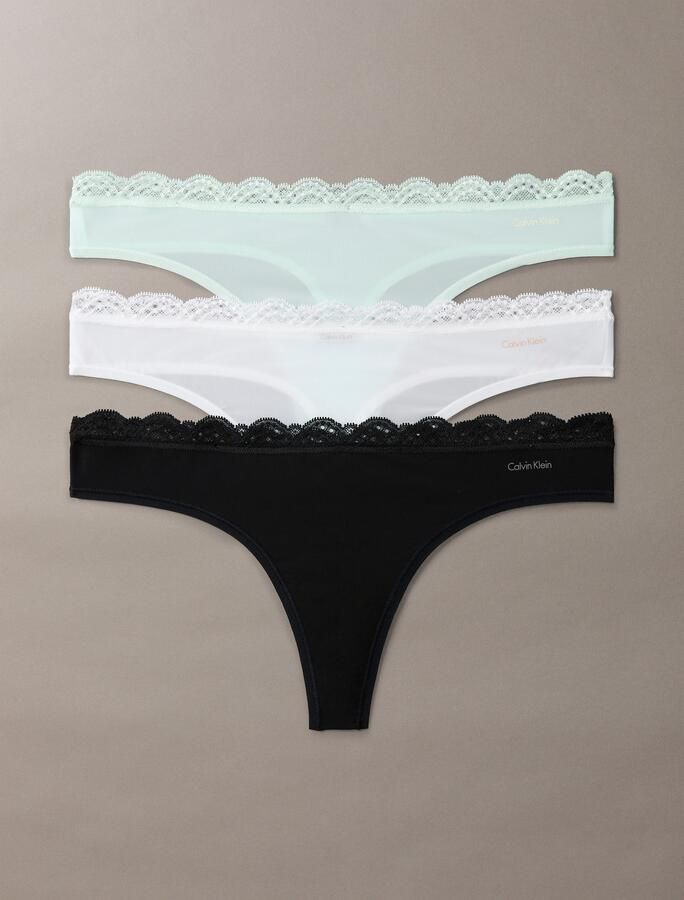 Calvin Klein String THONG 3PK met kant op de band (3 stuks) - Foto 6