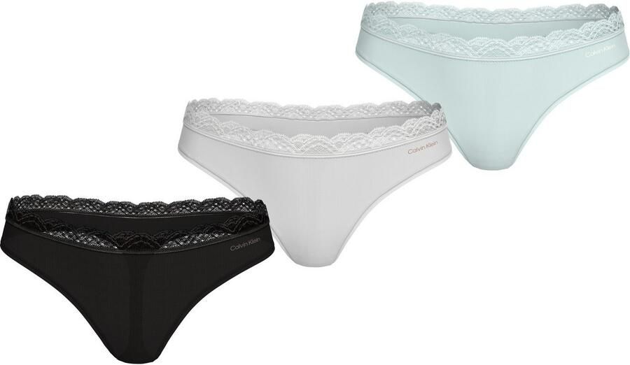 Calvin Klein String THONG 3PK met kant op de band (3 stuks) - Foto 5