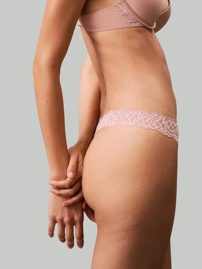 Calvin Klein Underwear String met kant model 'THONG' - Foto 3