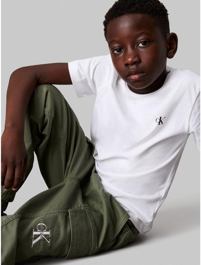 Calvin Klein Sweatbroek ESSENTIAL WOVEN CARGO PANTS voor kinderen tot 16 jaar met logo-print